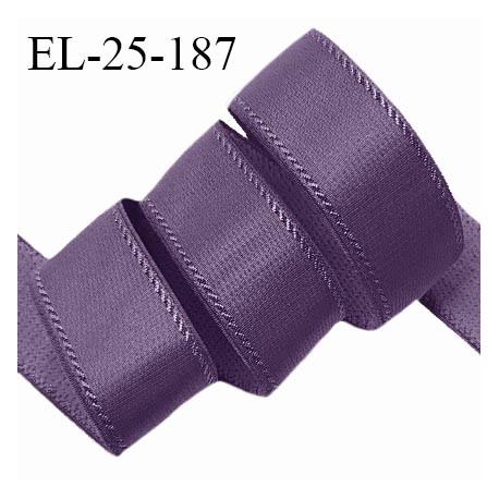 Elastique lingerie 24 mm couleur violet largeur 24 mm allongement +30% prix au mètre