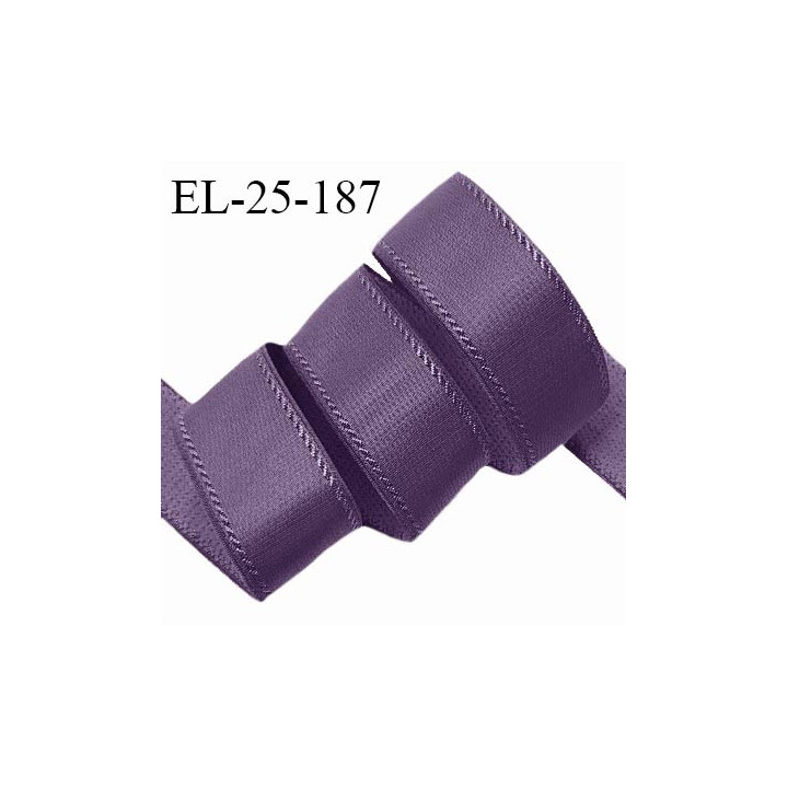 Elastique lingerie 24 mm couleur violet largeur 24 mm allongement +30% prix au mètre