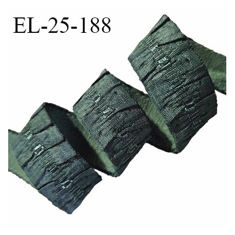 Elastique lingerie 24 mm couleur vert sapin largeur 24 mm allongement +50% prix au mètre