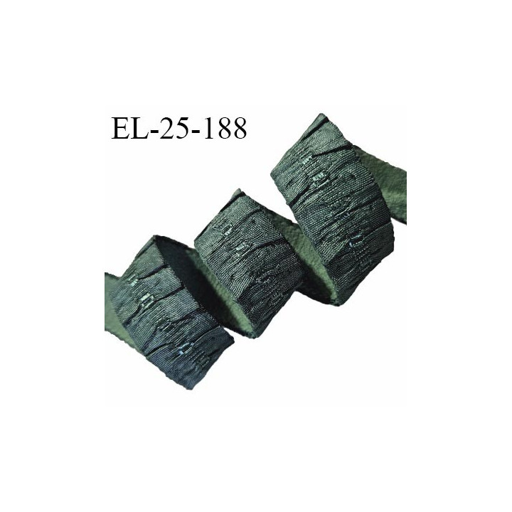 Elastique lingerie 24 mm couleur vert sapin largeur 24 mm allongement +50% prix au mètre
