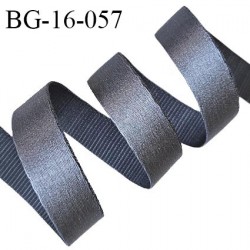 Devant bretelle 16 mm en polyamide attache bretelle rigide pour anneaux couleur gris haut de gamme largeur 16 mm prix au mètre