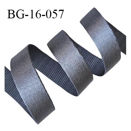 Devant bretelle 16 mm en polyamide attache bretelle rigide pour anneaux couleur gris haut de gamme largeur 16 mm prix au mètre