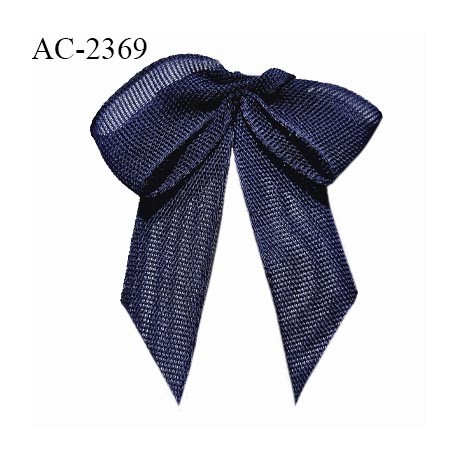 Noeud lingerie 30 mm haut de gamme en mousseline mate couleur bleu marine largeur 30 mm hauteur 40 mm prix à l'unité