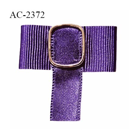 Noeud lingerie 35 mm haut de gamme satin couleur violet largeur 35 mm hauteur 35 mm prix à l'unité