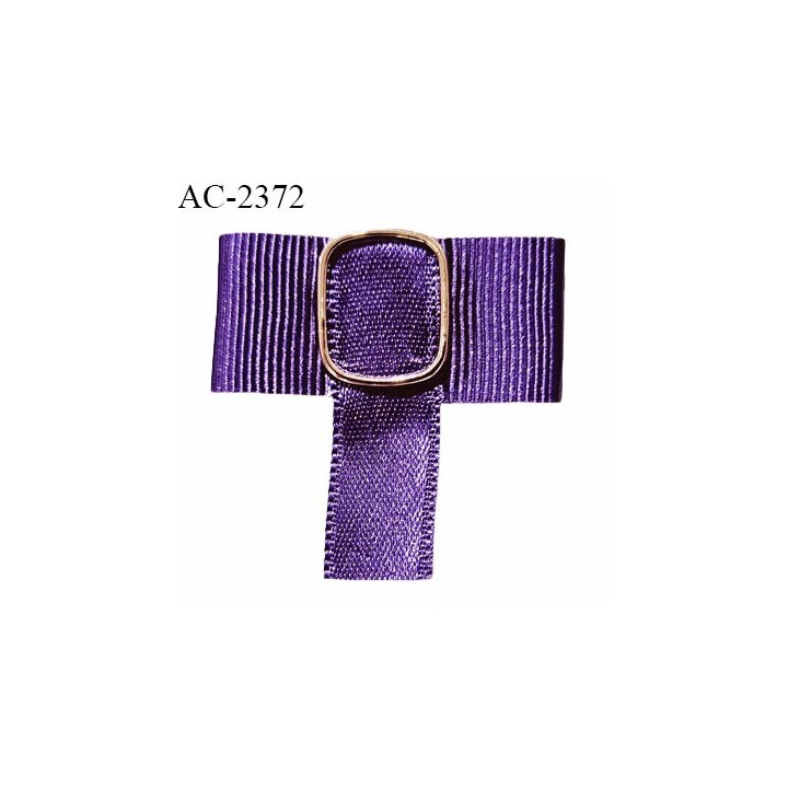 Noeud lingerie 35 mm haut de gamme satin couleur violet largeur 35 mm hauteur 35 mm prix à l'unité