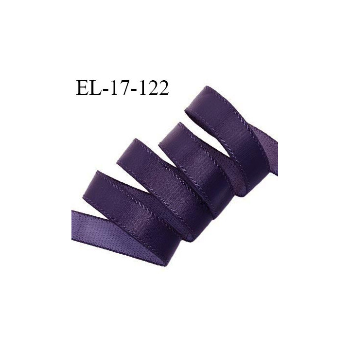 Elastique 16 mm bretelle et lingerie avec surpiqûres couleur violet foncé allongement +50% largeur 16 mm prix au mètre