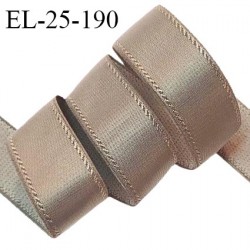 Elastique lingerie 24 mm couleur taupe largeur 24 mm allongement +30% prix au mètre