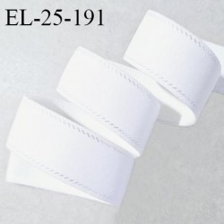 Elastique lingerie 24 mm couleur blanc largeur 24 mm allongement +30% prix au mètre