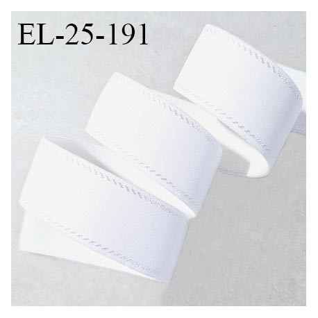 Elastique lingerie 24 mm couleur blanc largeur 24 mm allongement +30% prix au mètre
