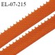 Elastique lingerie 7 mm haut de gamme couleur orange cuivrée largeur 7 mm allongement +190% prix au mètre