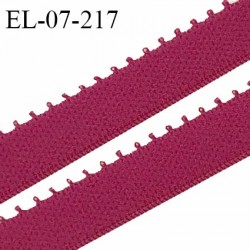 Elastique lingerie 7 mm haut de gamme couleur bordeaux ou grenat largeur 7 mm allongement +190% prix au mètre