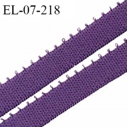 Elastique lingerie 7 mm haut de gamme couleur violet largeur 7 mm allongement +190% prix au mètre