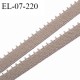 Elastique lingerie 7 mm haut de gamme couleur taupe largeur 7 mm allongement +190% prix au mètre