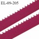 Elastique picot 9 mm lingerie couleur bordeaux ou grenat largeur 9 mm haut de gamme allongement +190% prix au mètre