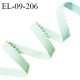 Elastique picot 9 mm lingerie couleur vert amande largeur 9 mm haut de gamme allongement +190% prix au mètre