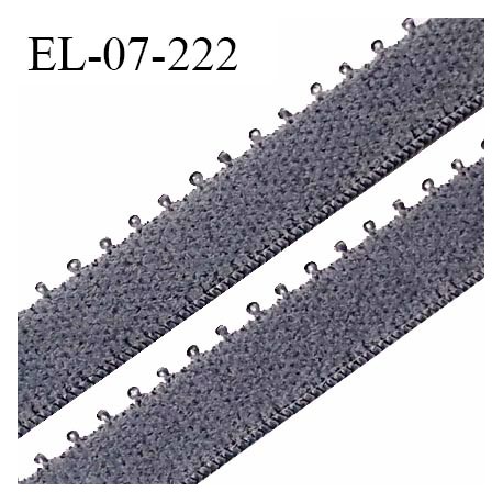 Elastique lingerie 7 mm haut de gamme couleur gris céleste largeur 7 mm allongement +190% prix au mètre