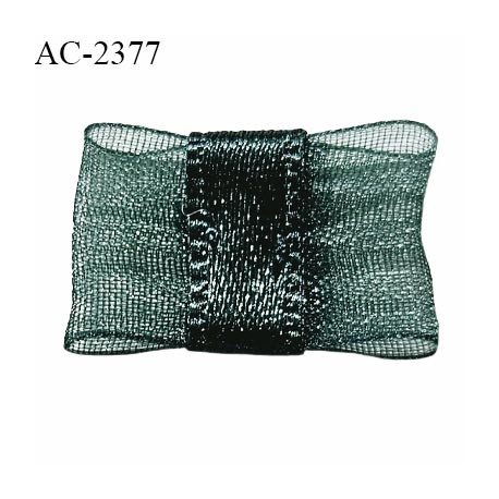 Noeud lingerie mousseline couleur vert sapin haut de gamme largeur 20 mm hauteur 15 mm prix à l'unité
