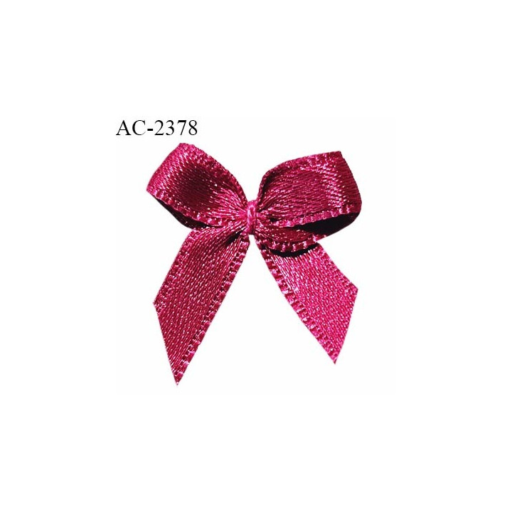 Noeud lingerie 30 mm haut de gamme en satin couleur rose indien largeur 20 mm hauteur 20 mm prix à l'unité