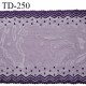 Dentelle broderie 21 cm très haut de gamme extensible largeur 21cm couleur violet très belle prix pour un mètre