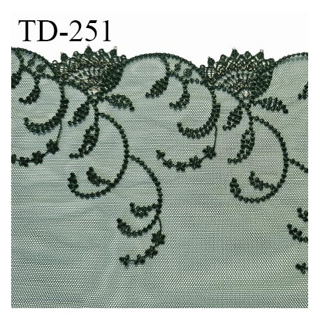 Dentelle broderie 15 cm très haut de gamme non extensible largeur 15 cm couleur vert et doré très belle prix pour un mètre