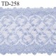 Dentelle broderie 21 cm non extensible très haut de gamme largeur 21 cm couleur bleu ciel ou bleu provence prix pour un mètre