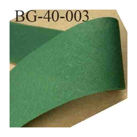 biais ruban galon a plat à plier en coton couleur vert largeur 4 cm vendue au mètre