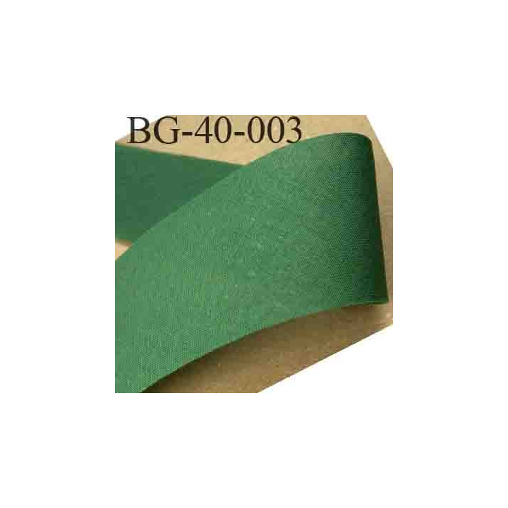 biais ruban galon a plat à plier en coton couleur vert largeur 4 cm vendue au mètre