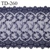 Dentelle broderie 18 cm non extensible très haut de gamme largeur 18 cm couleur bleu marine très belle prix pour un mètre