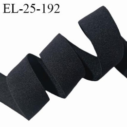 Elastique sous-bande lingerie 25 mm couleur noir largeur 25 mm très doux au toucher allongement +170% prix au mètre