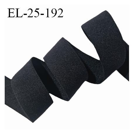 Elastique sous-bande lingerie 25 mm couleur noir largeur 25 mm très doux au toucher allongement +170% prix au mètre