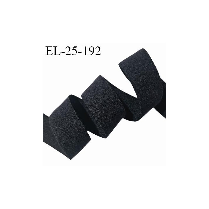 Elastique sous-bande lingerie 25 mm couleur noir largeur 25 mm très doux au toucher allongement +170% prix au mètre