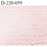 Dentelle 22 cm extensible couleur rose dragée très haut de gamme largeur 22 centimètres très belle prix au mètre