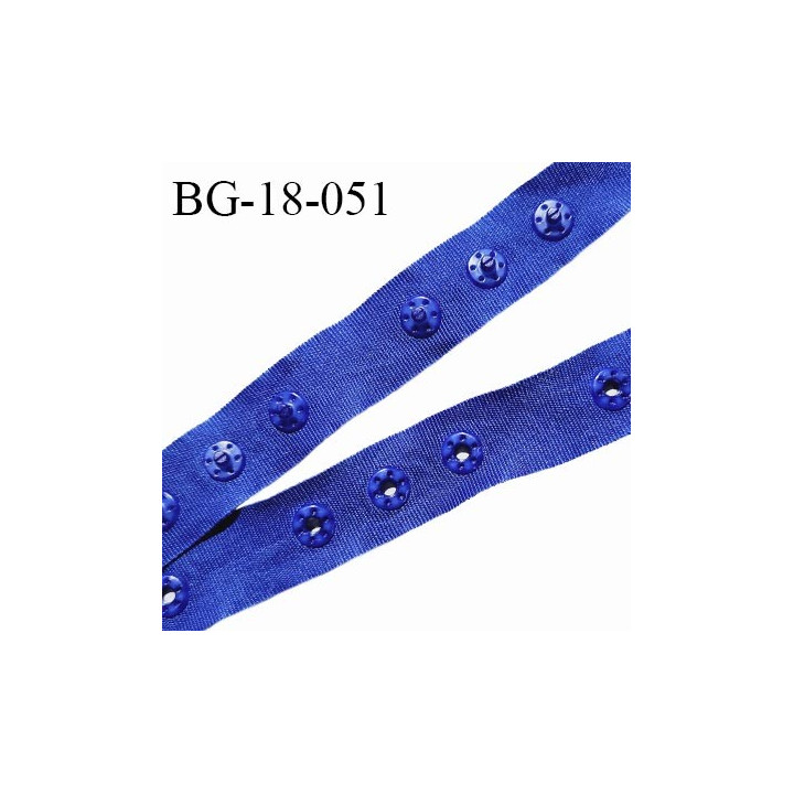 Bande pression agrafe 18 mm synthétique très solide couleur bleu prix au mètre