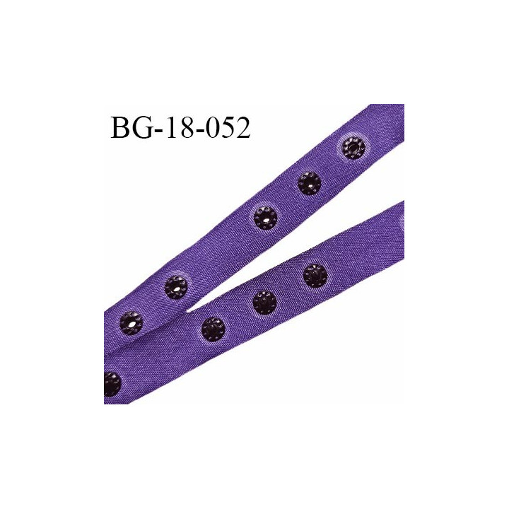 Bande pression agrafe 18 mm synthétique très solide couleur violet prix au mètre