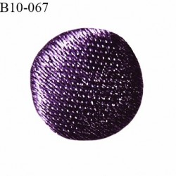 Bouton 10 mm lingerie et autres bouton recouvert de satin couleur violet accroche avec un anneau prix à la pièce