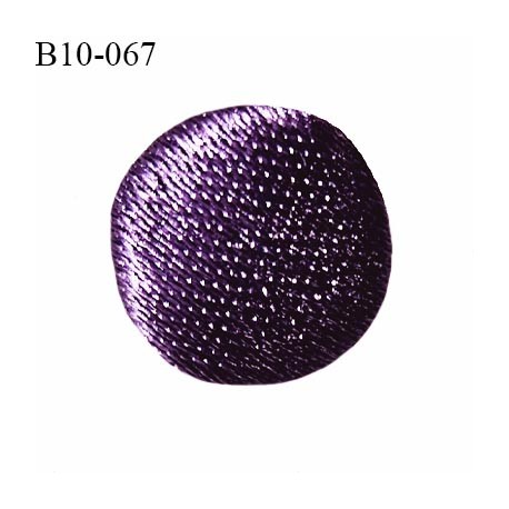 Bouton 10 mm lingerie et autres bouton recouvert de satin couleur violet accroche avec un anneau prix à la pièce