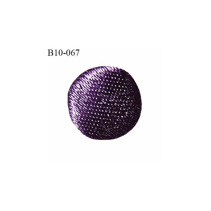 Bouton 10 mm lingerie et autres bouton recouvert de satin couleur violet accroche avec un anneau prix à la pièce