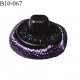 Bouton 10 mm lingerie et autres bouton recouvert de satin couleur violet accroche avec un anneau prix à la pièce