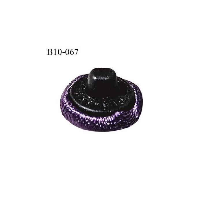 Bouton 10 mm lingerie et autres bouton recouvert de satin couleur violet accroche avec un anneau prix à la pièce