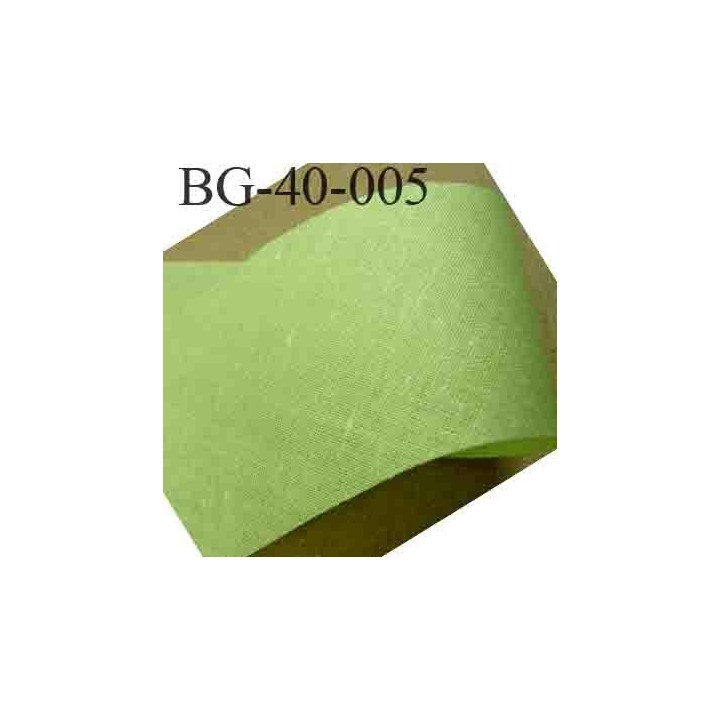 biais ruban galon a plat à plier en coton couleur vert largeur 4 cm vendue au mètre