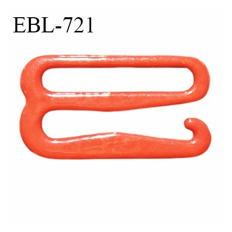 Crochet 15 mm de réglage bretelle soutien gorge en métal laqué couleur orange flamme largeur intérieur 15 mm prix à l'unité
