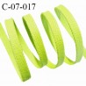 Cordon galon lacet tube largeur 7 mm couleur vert pomme prix au mètre