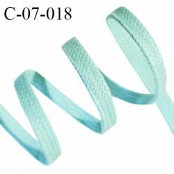 Cordon galon lacet tube largeur 6 mm couleur bleu lagon prix au mètre