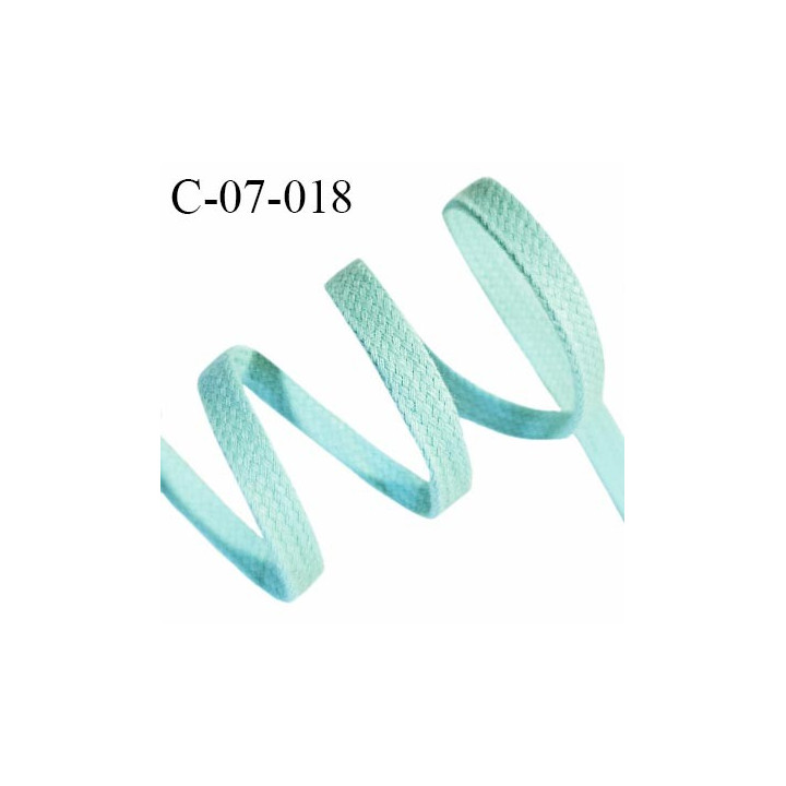Cordon galon lacet tube largeur 6 mm couleur bleu lagon prix au mètre