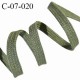 Cordon galon lacet tube largeur 7 mm couleur vert kaki prix au mètre