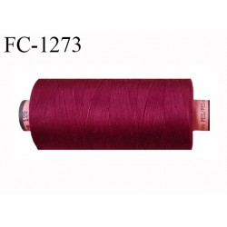 Bobine 1000 m fil Polyester n° 120 couleur bordeaux ou bourgogne longueur 1000 mètres grande marque