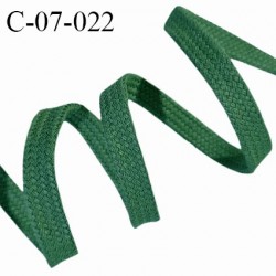 Cordon galon lacet tube largeur 7 mm couleur vert sapin prix au mètre