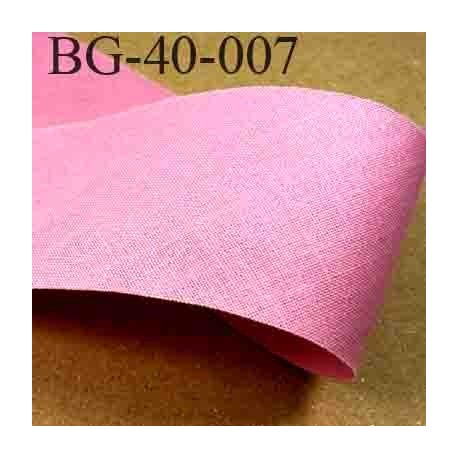 biais ruban galon a plat à plier en coton couleur rose largeur 4 cm vendue au mètre