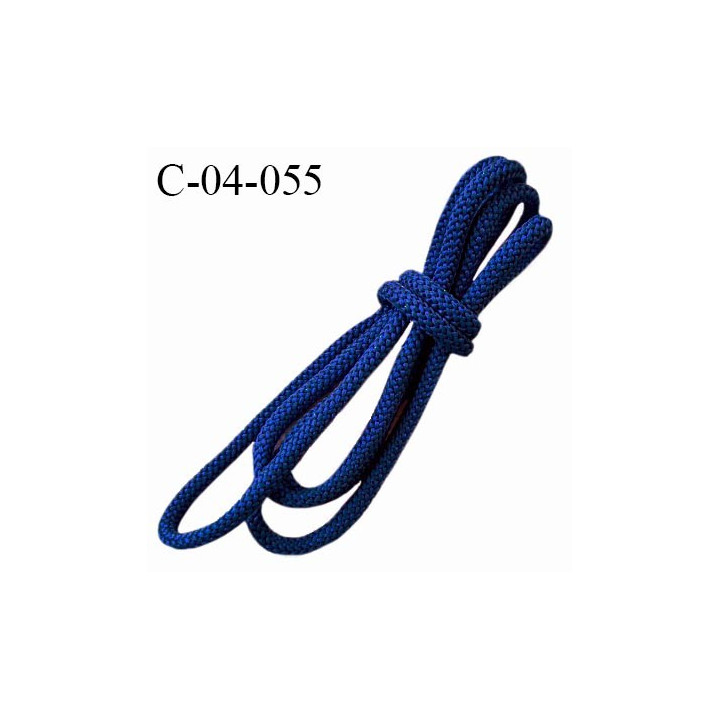 Cordon 4 mm très solide couleur bleu marine diamètre 4 mm prix au mètre