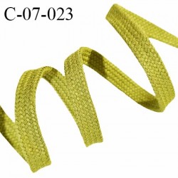 Cordon galon lacet tube largeur 7 mm couleur vert anis prix au mètre